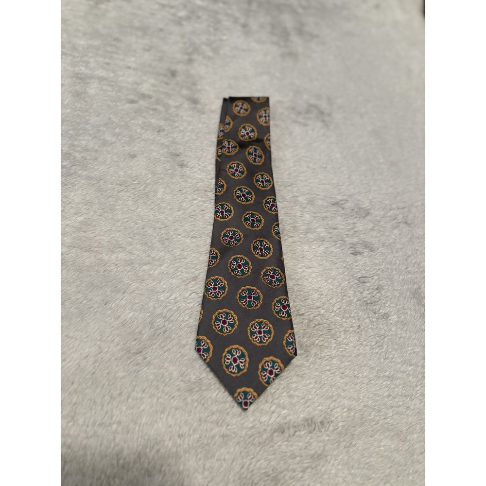 Vintage Christian Dior Men's Silk Geomtric Neck‎ Tie Multicolor